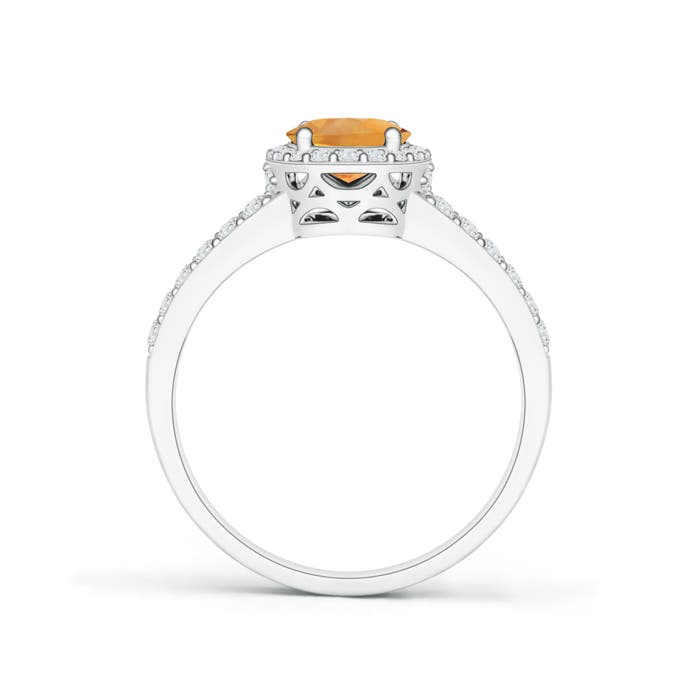 AA - Citrine / 1.52 CT / 14 KT White Gold