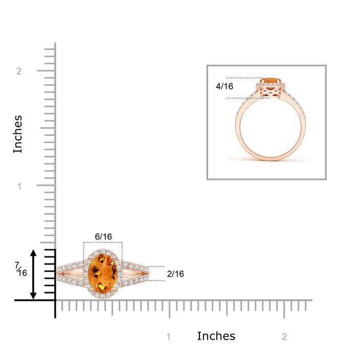 AAA - Citrine / 1.52 CT / 14 KT Rose Gold