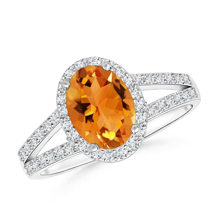 AAA - Citrine / 1.52 CT / 14 KT White Gold