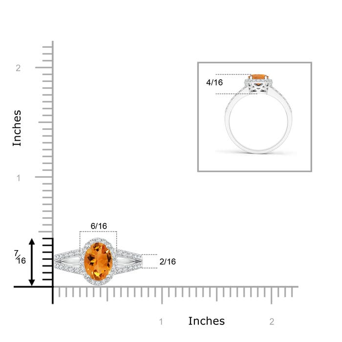 AAA - Citrine / 1.52 CT / 14 KT White Gold