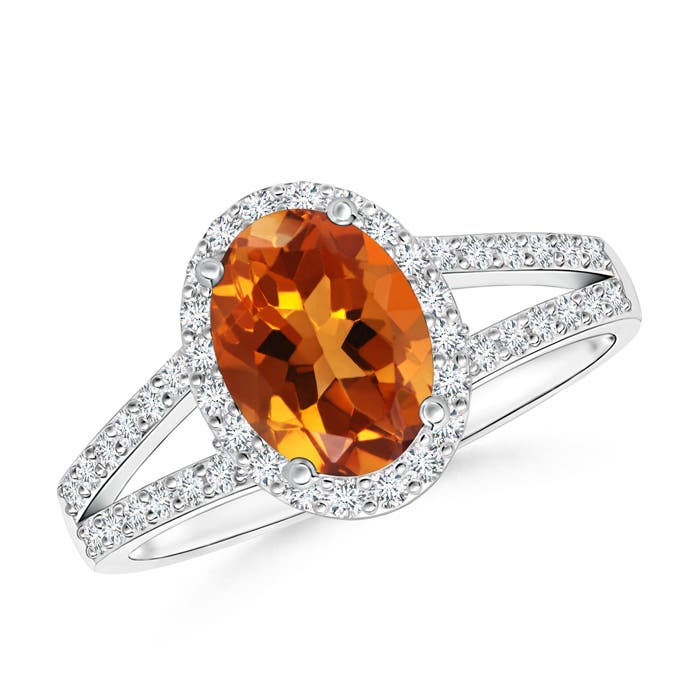 AAAA - Citrine / 1.52 CT / 14 KT White Gold