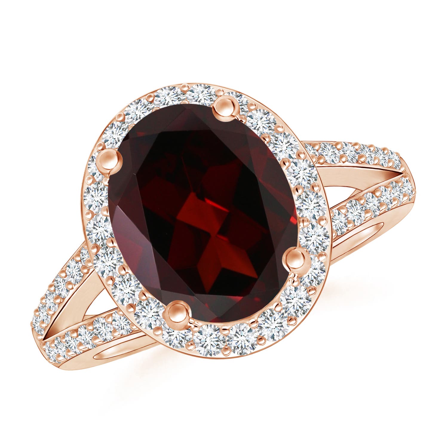 A - Garnet / 3.4 CT / 14 KT Rose Gold