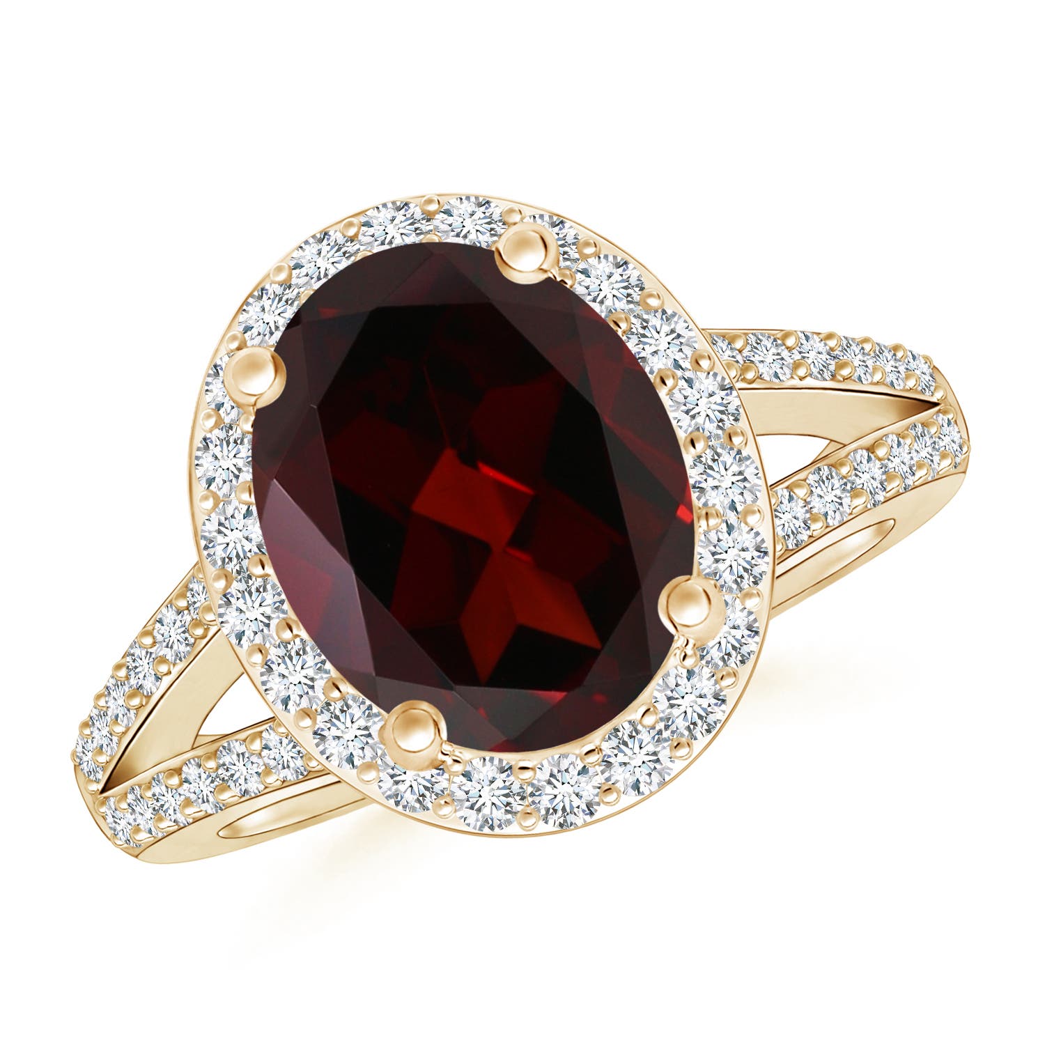 A - Garnet / 3.4 CT / 14 KT Yellow Gold