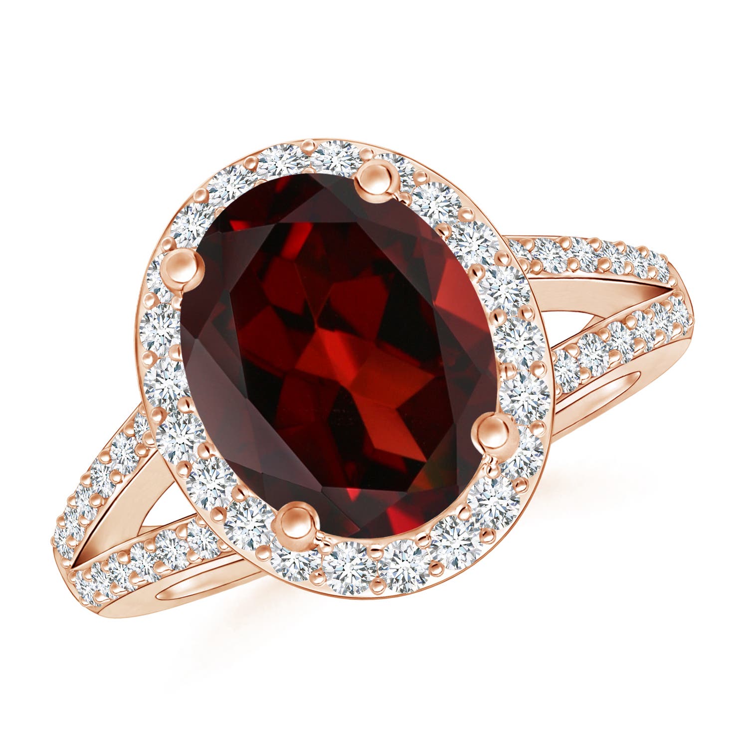 AAA - Garnet / 3.4 CT / 14 KT Rose Gold