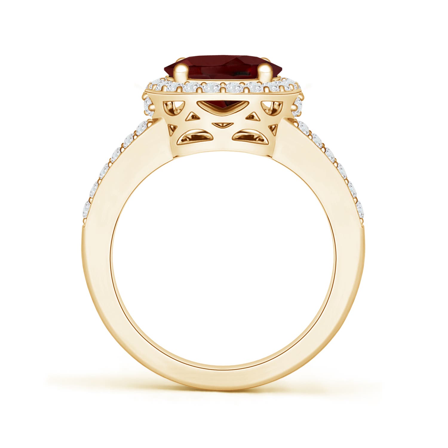 AAA - Garnet / 3.4 CT / 14 KT Yellow Gold