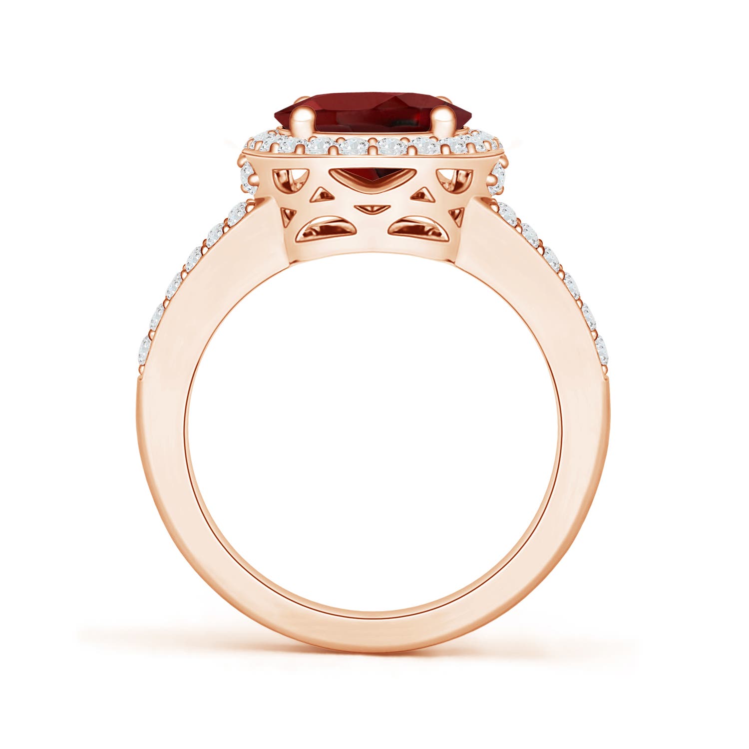 AAAA - Garnet / 3.4 CT / 14 KT Rose Gold