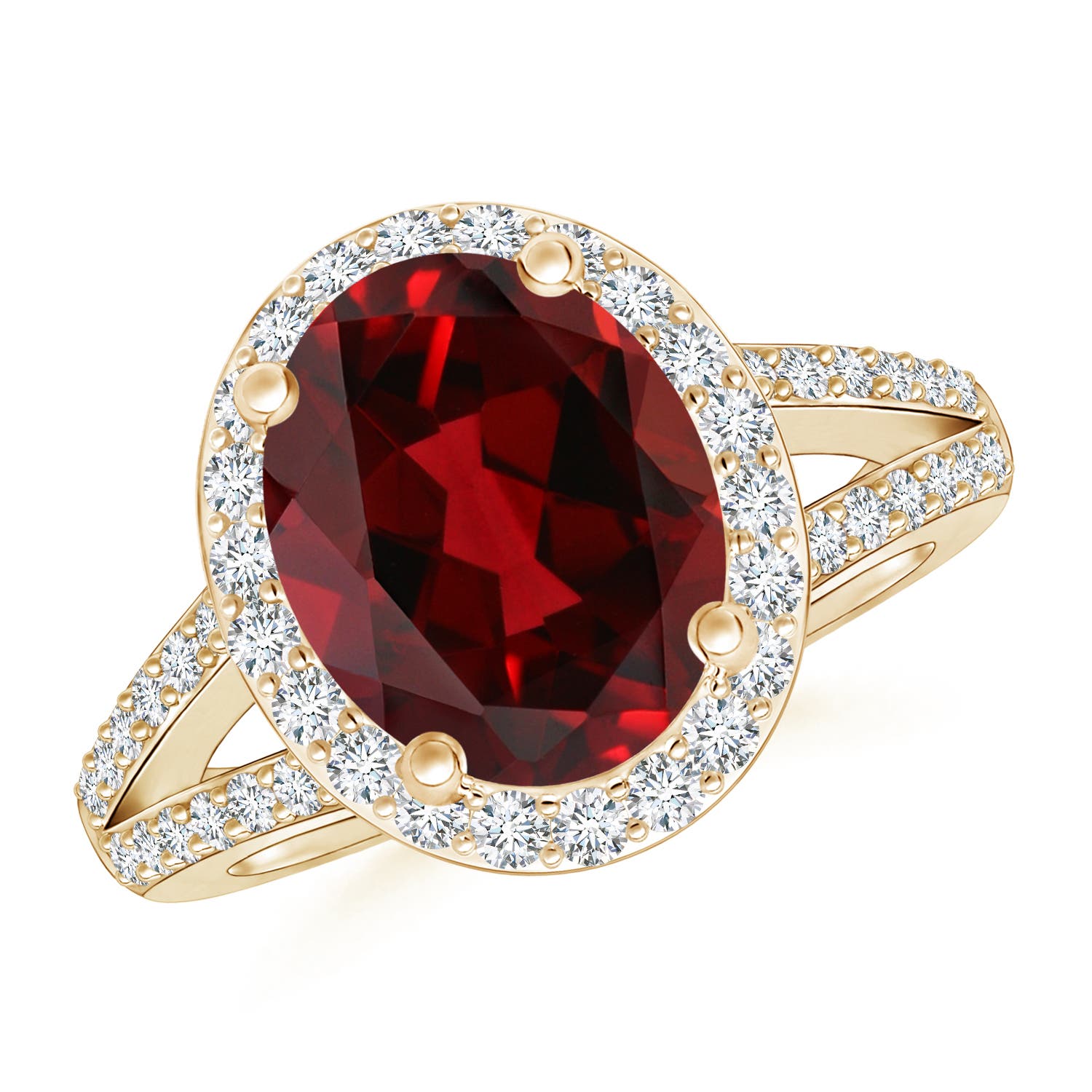 AAAA - Garnet / 3.4 CT / 14 KT Yellow Gold