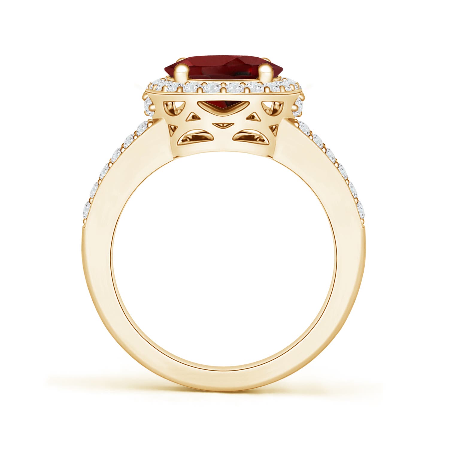 AAAA - Garnet / 3.4 CT / 14 KT Yellow Gold