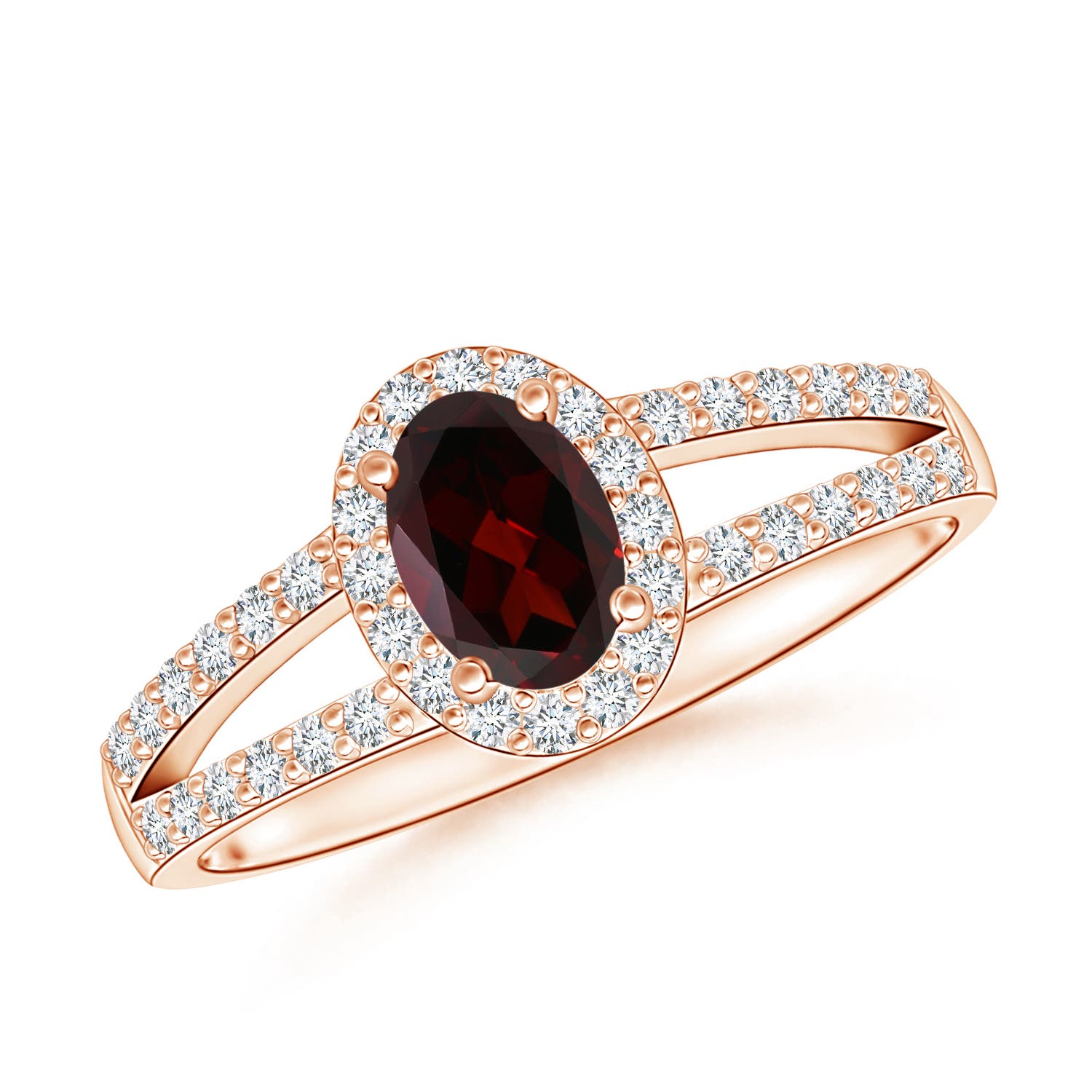 A - Garnet / 0.87 CT / 14 KT Rose Gold