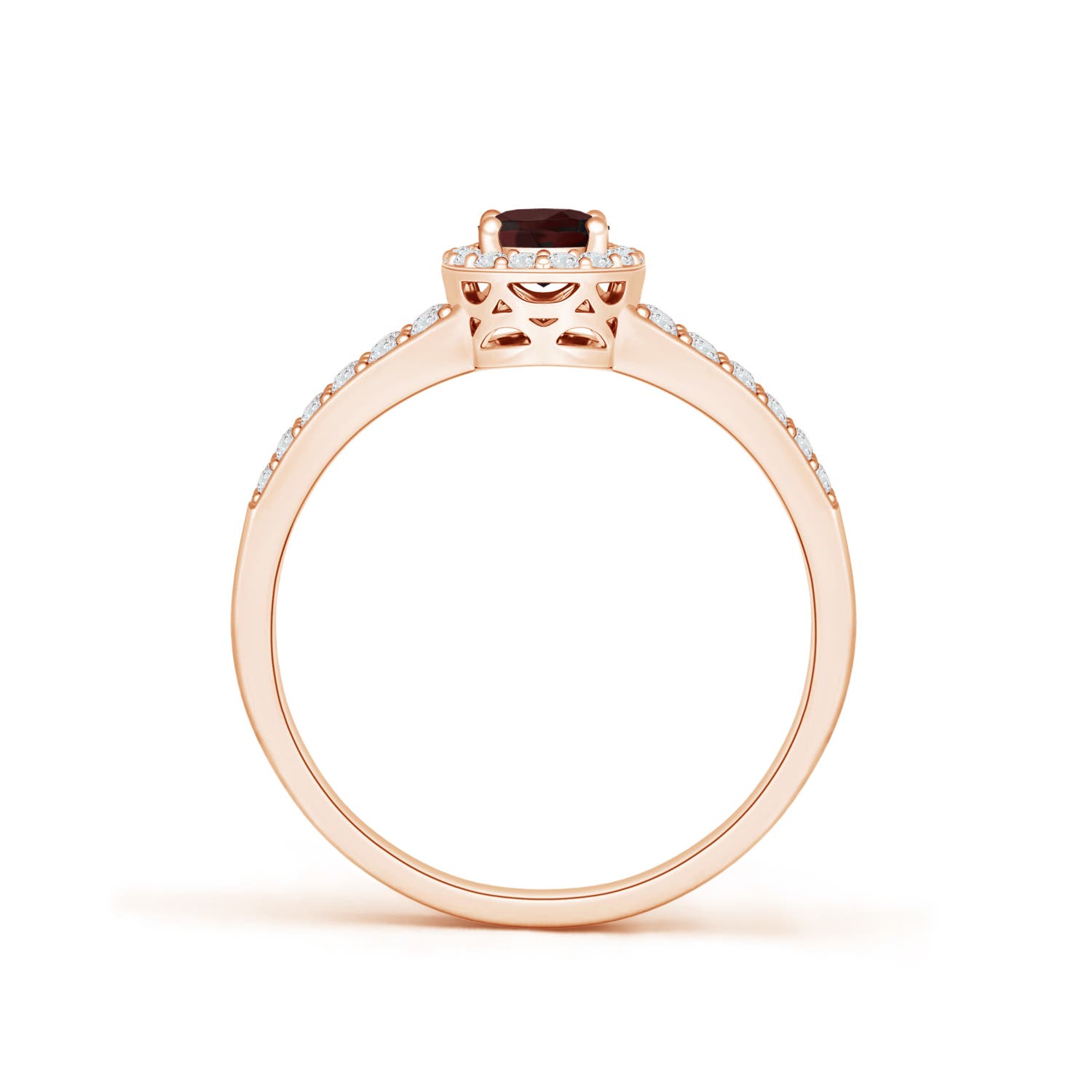 A - Garnet / 0.87 CT / 14 KT Rose Gold