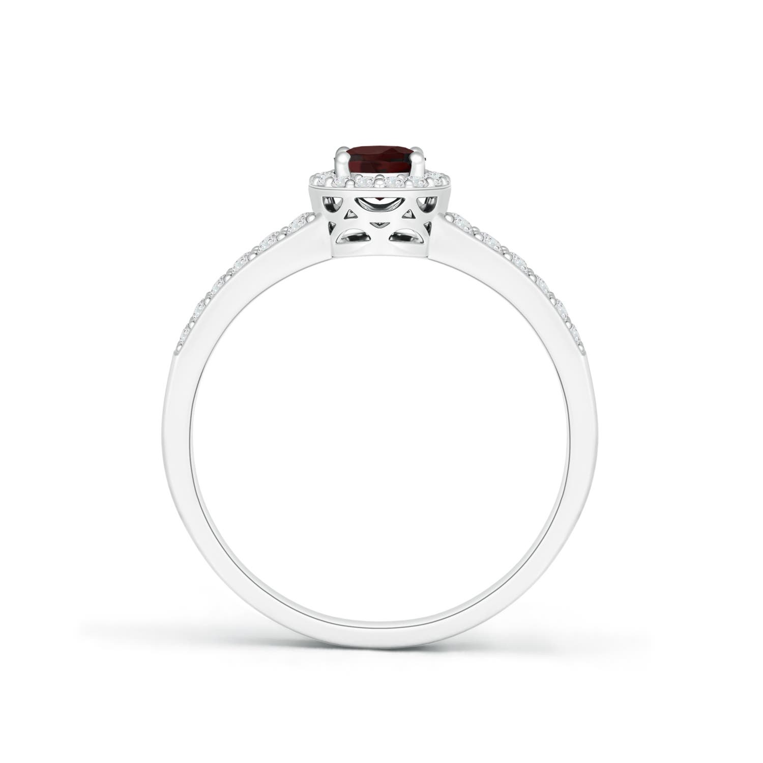 A - Garnet / 0.87 CT / 14 KT White Gold