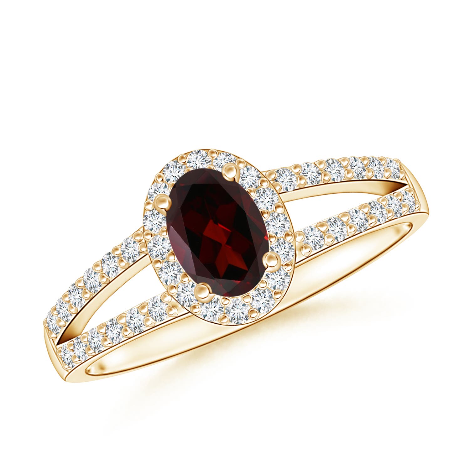 A - Garnet / 0.87 CT / 14 KT Yellow Gold