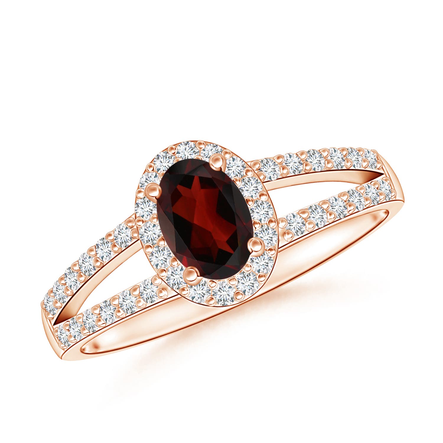 AA - Garnet / 0.87 CT / 14 KT Rose Gold