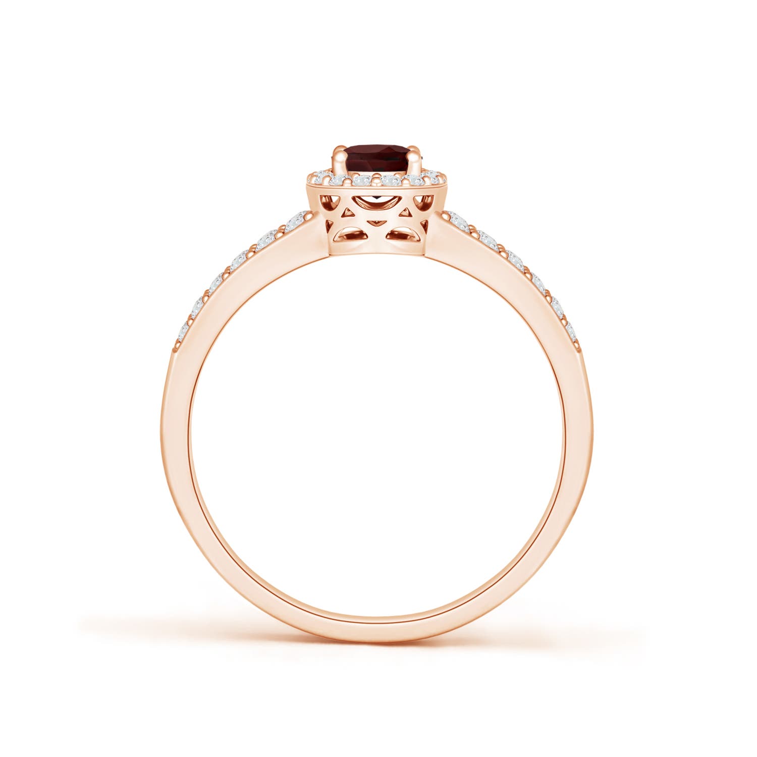 AA - Garnet / 0.87 CT / 14 KT Rose Gold