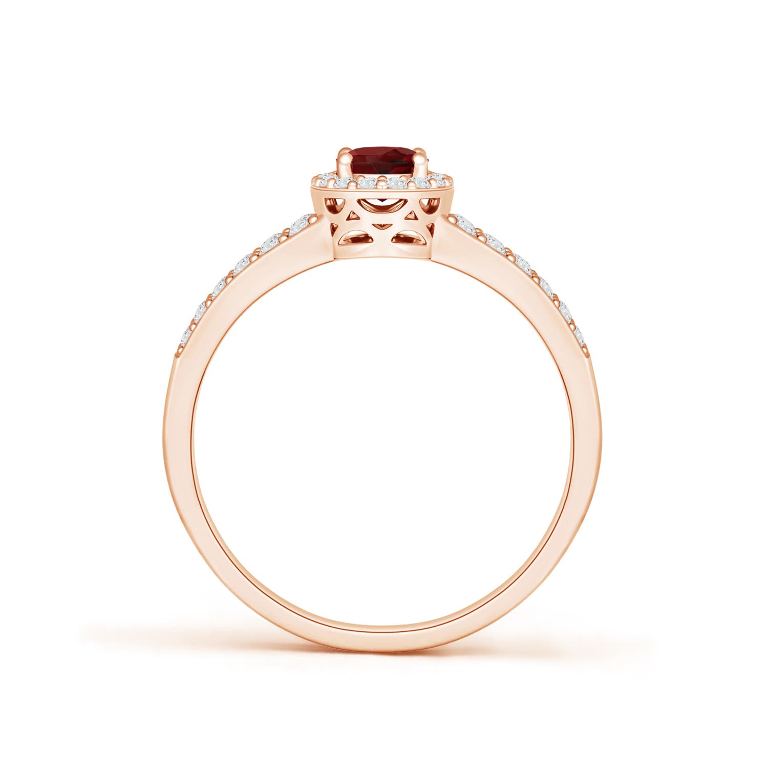 AAAA - Garnet / 0.87 CT / 14 KT Rose Gold