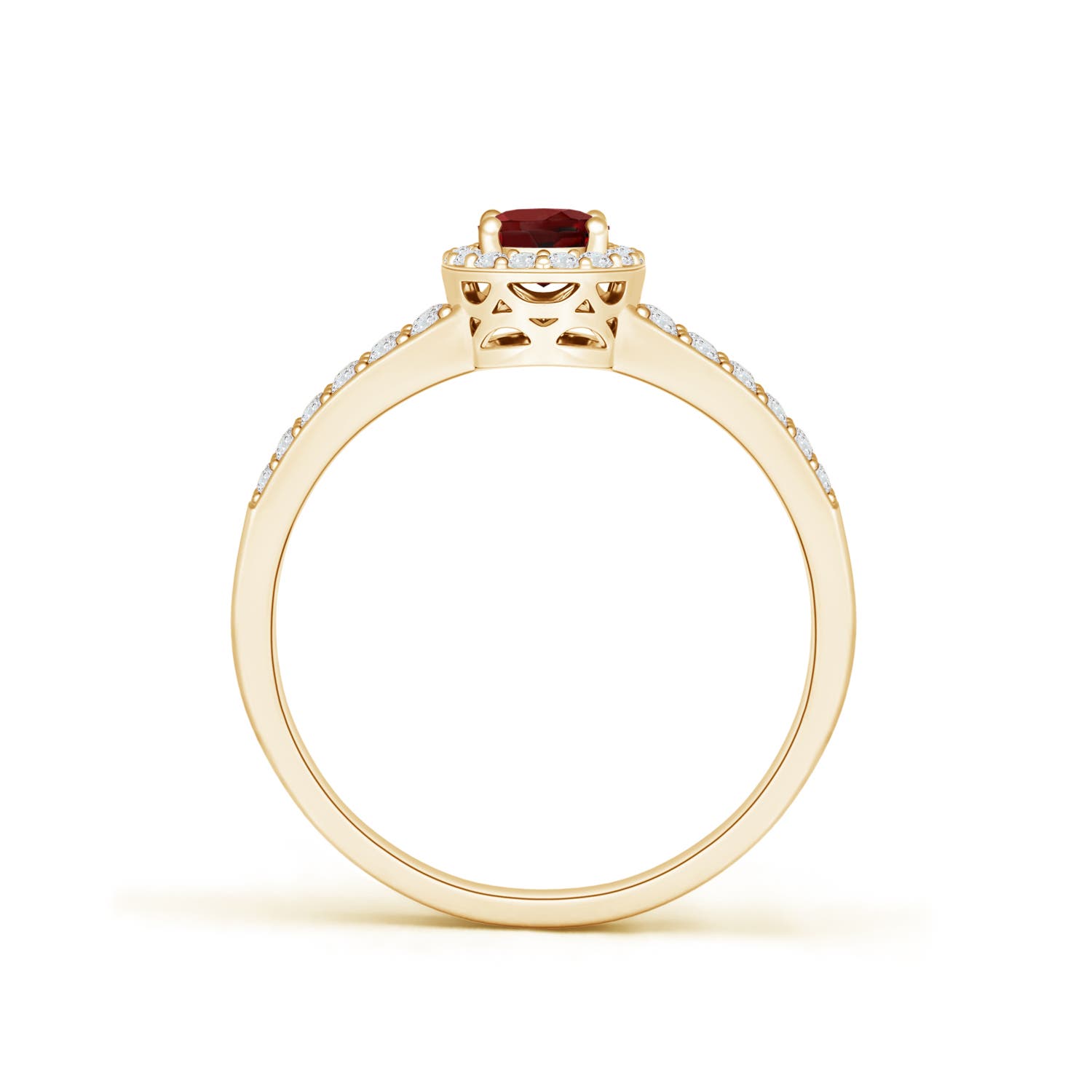 AAAA - Garnet / 0.87 CT / 14 KT Yellow Gold