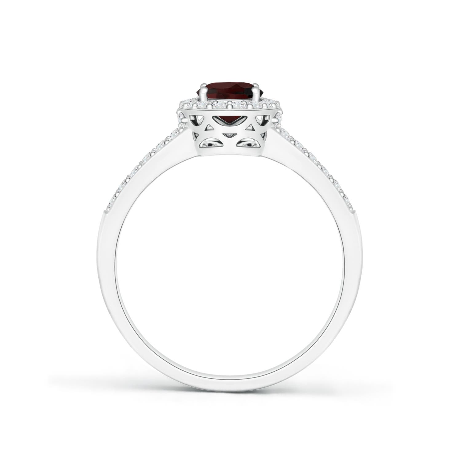 A - Garnet / 1.27 CT / 14 KT White Gold