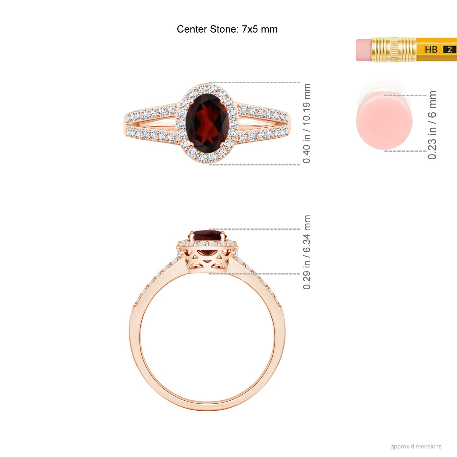 AA - Garnet / 1.27 CT / 14 KT Rose Gold