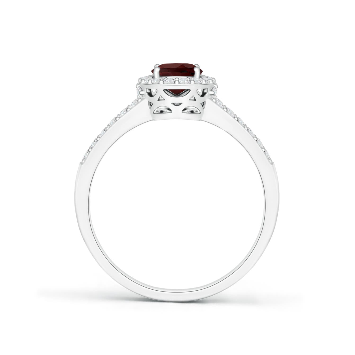 AA - Garnet / 1.27 CT / 14 KT White Gold