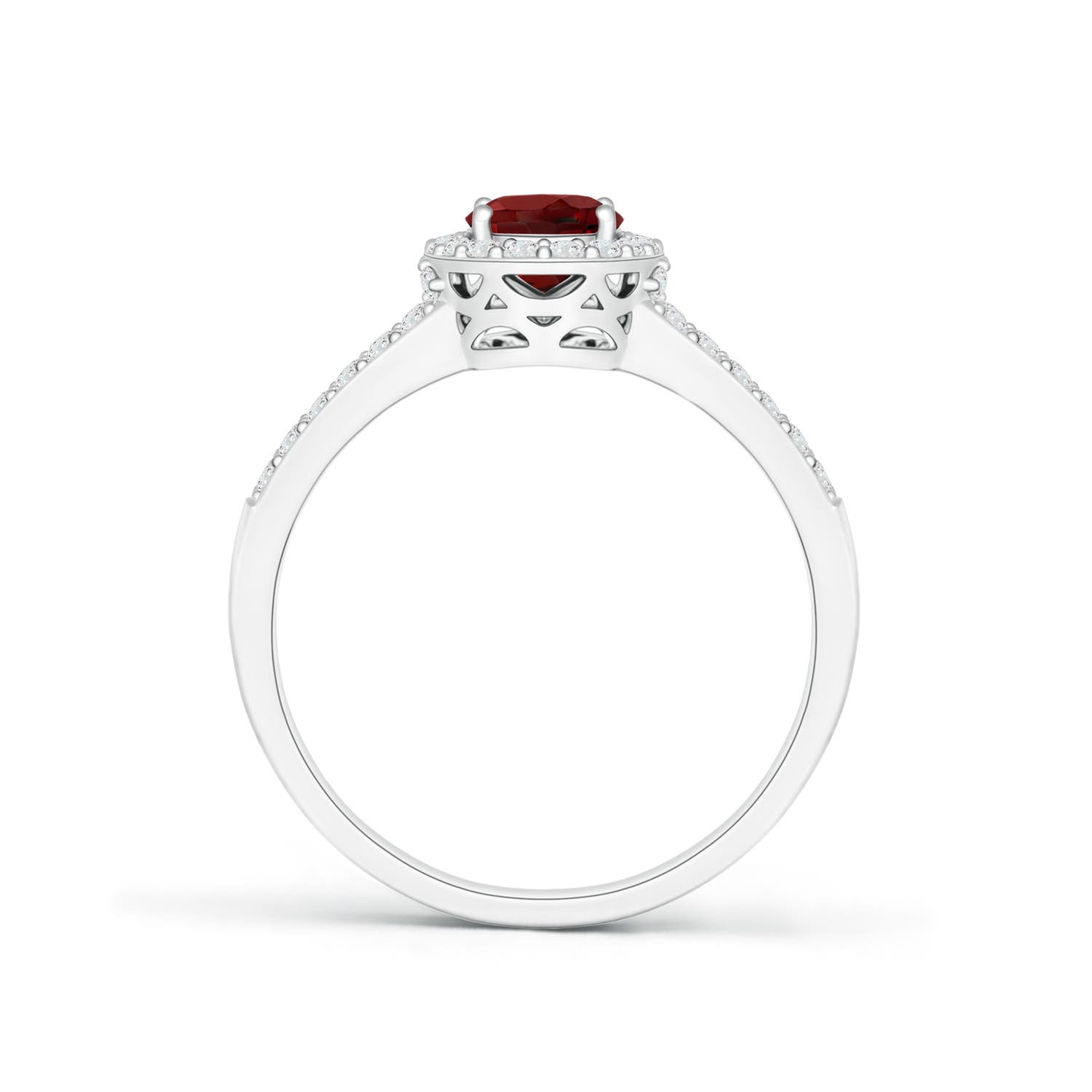 AAAA - Garnet / 1.27 CT / 14 KT White Gold