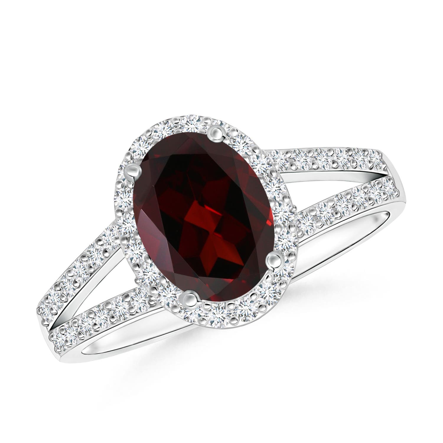 A - Garnet / 1.87 CT / 14 KT White Gold