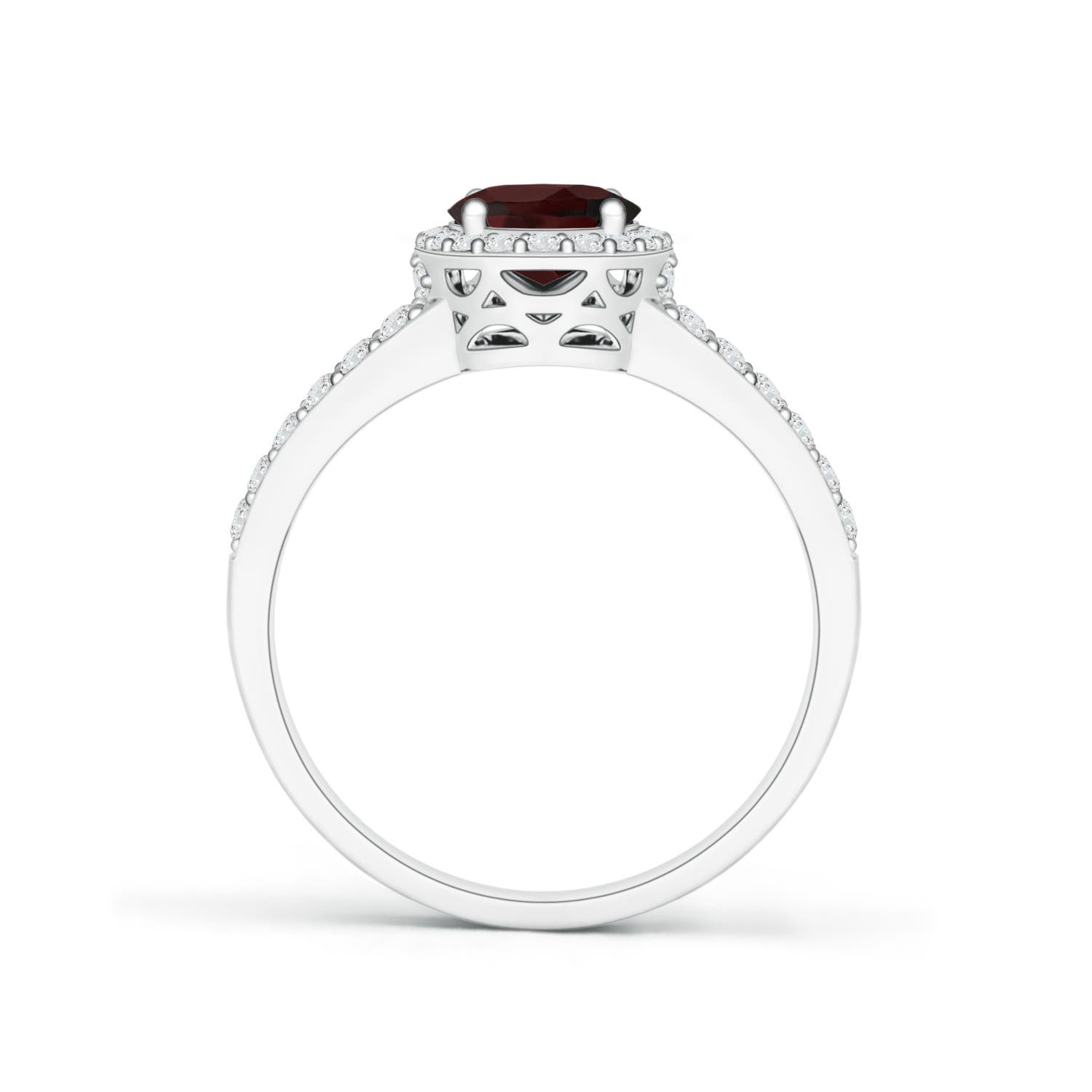 A - Garnet / 1.87 CT / 14 KT White Gold