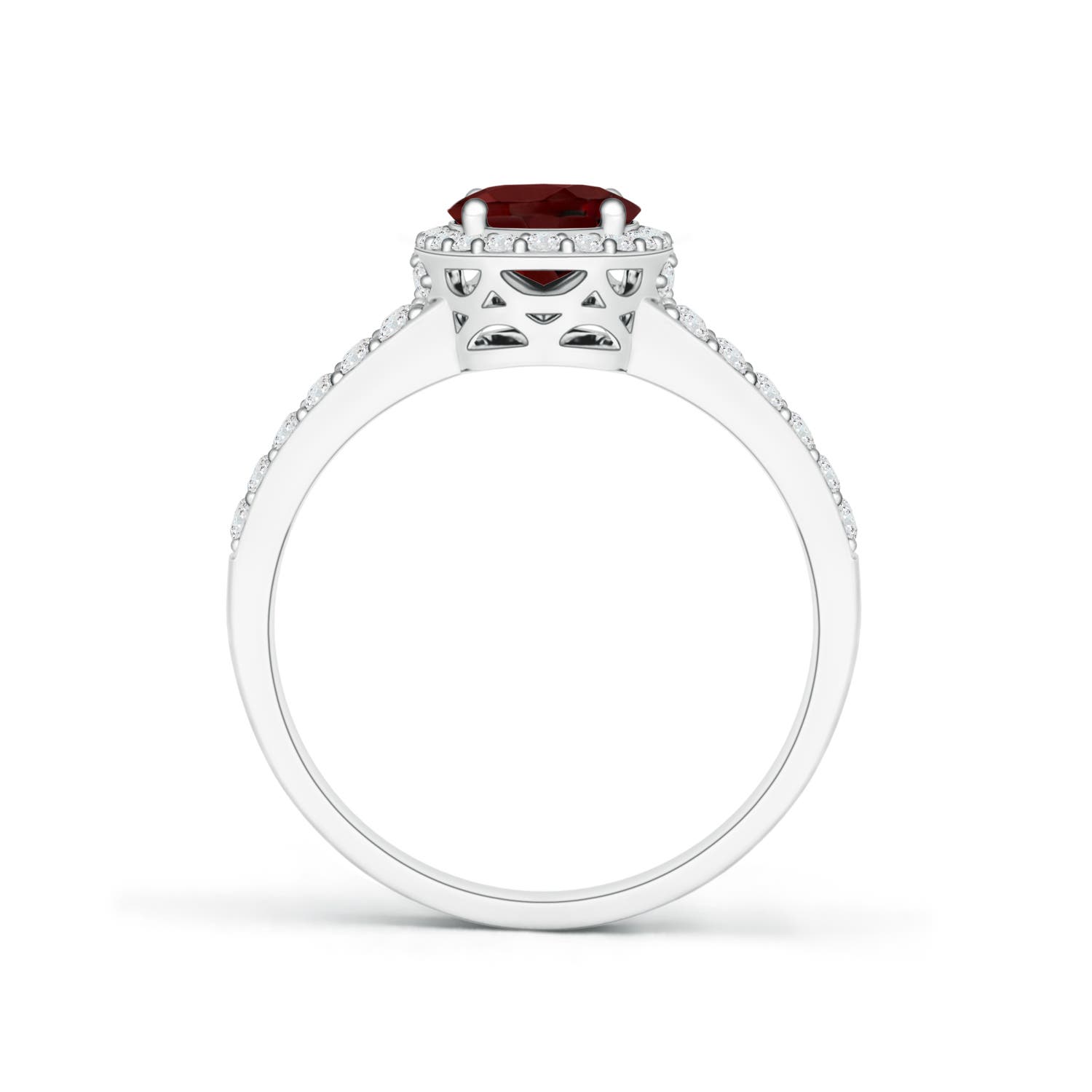 AAA - Garnet / 1.87 CT / 14 KT White Gold