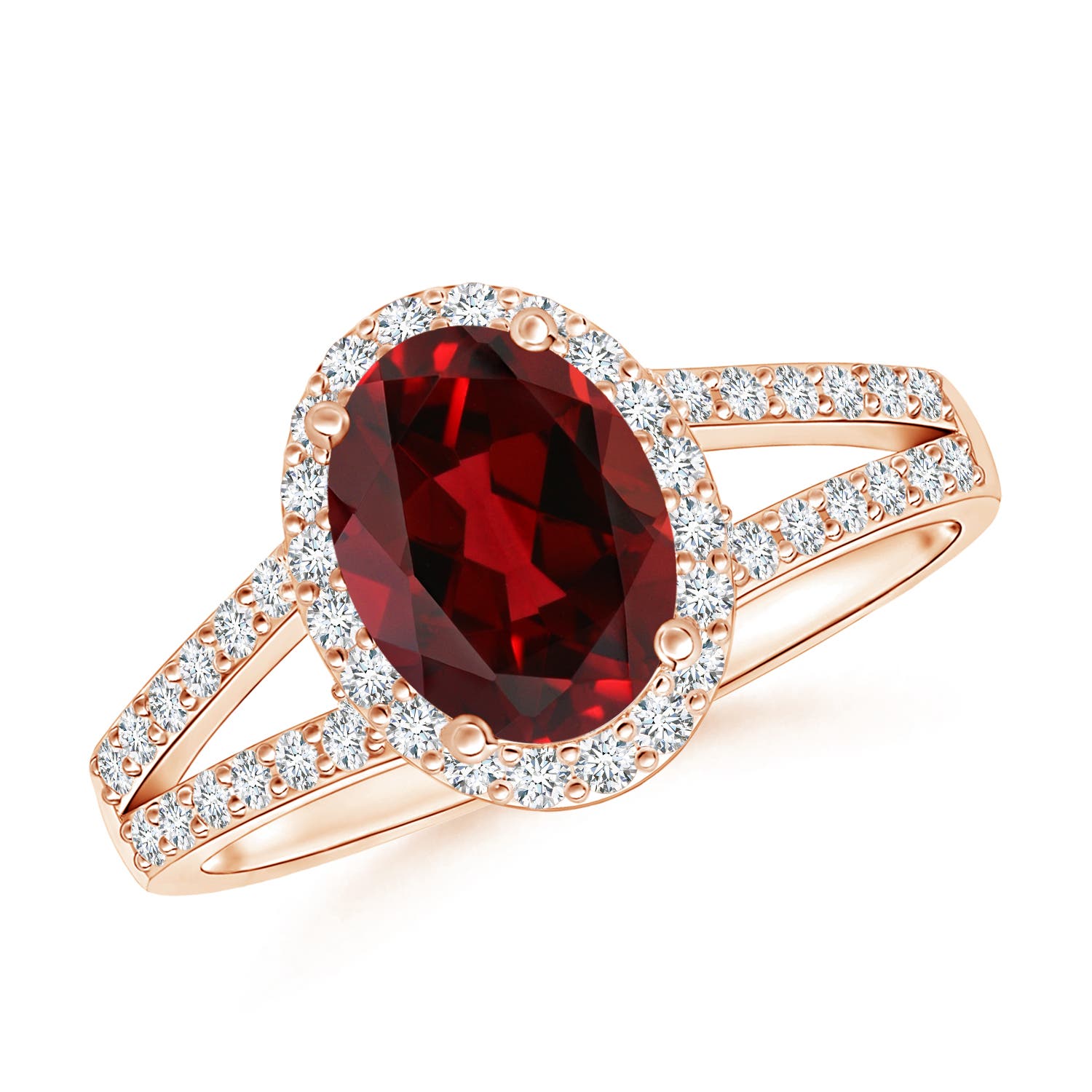 AAAA - Garnet / 1.87 CT / 14 KT Rose Gold