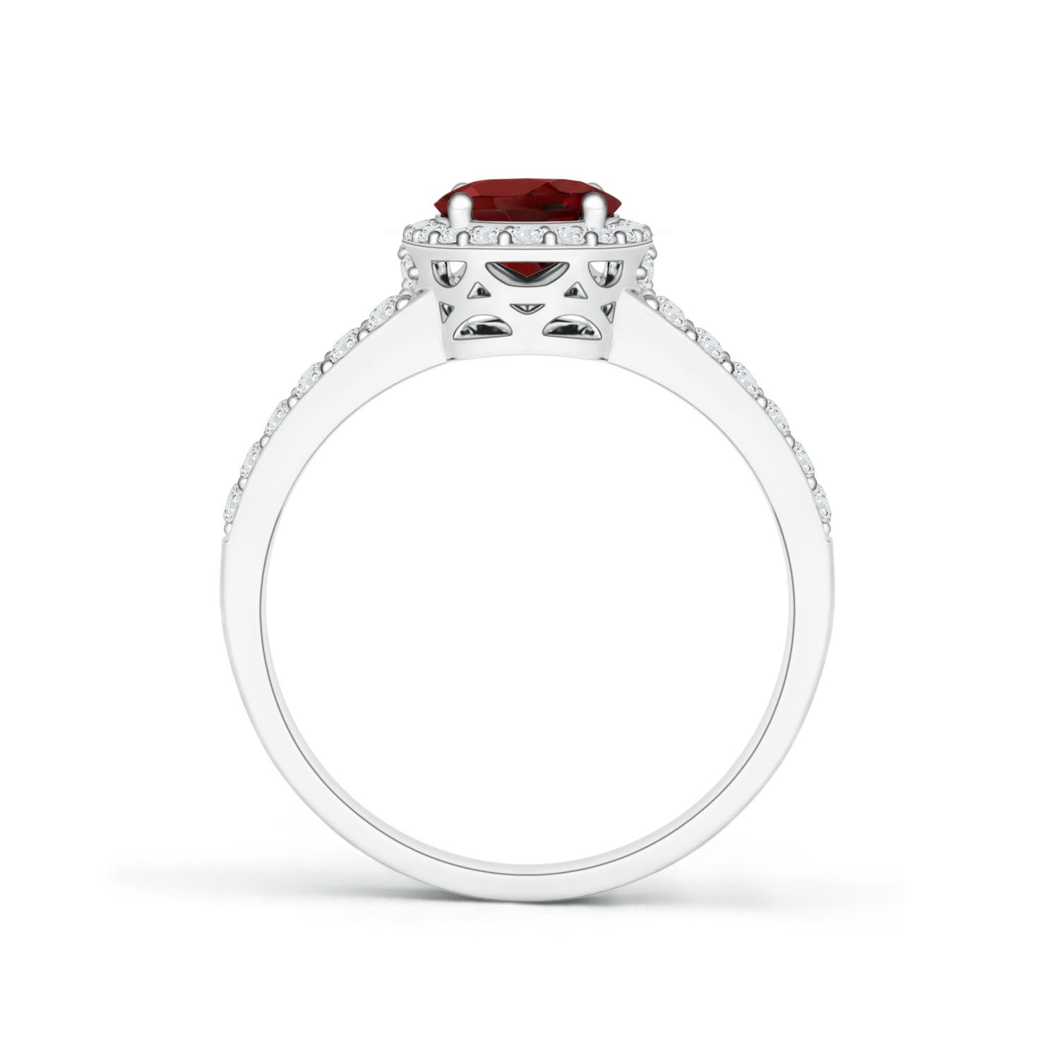 AAAA - Garnet / 1.87 CT / 14 KT White Gold