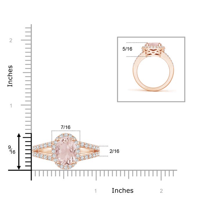 A - Morganite / 2.95 CT / 14 KT Rose Gold