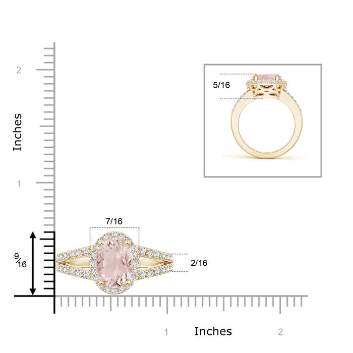 A - Morganite / 2.95 CT / 14 KT Yellow Gold