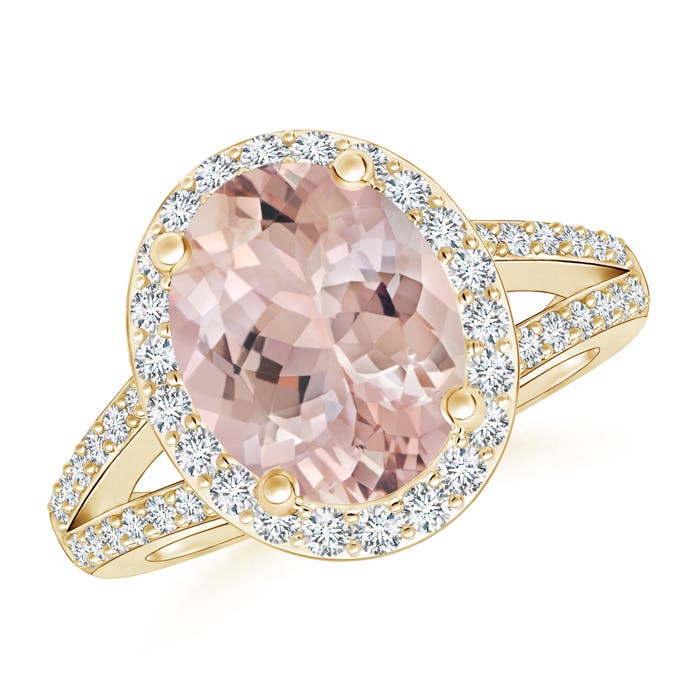 AA - Morganite / 2.95 CT / 14 KT Yellow Gold