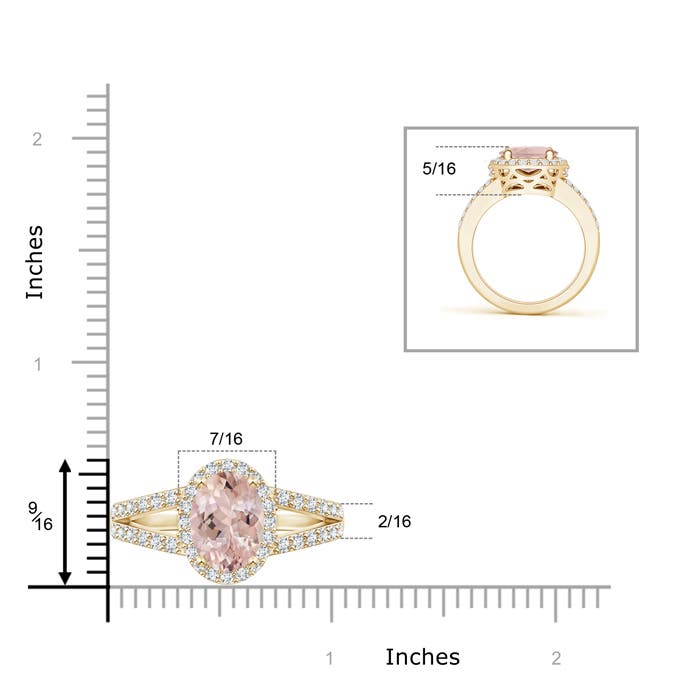 AA - Morganite / 2.95 CT / 14 KT Yellow Gold