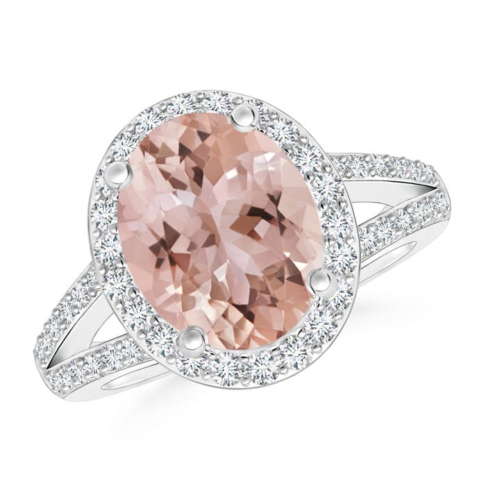 AAA - Morganite / 2.95 CT / 14 KT White Gold