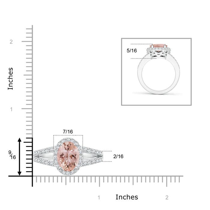 AAA - Morganite / 2.95 CT / 14 KT White Gold