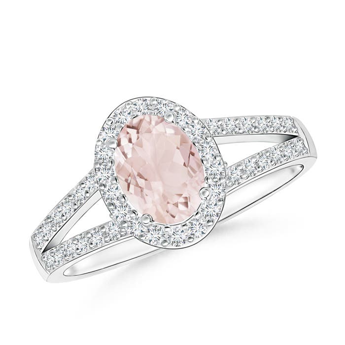 A - Morganite / 1.07 CT / 14 KT White Gold