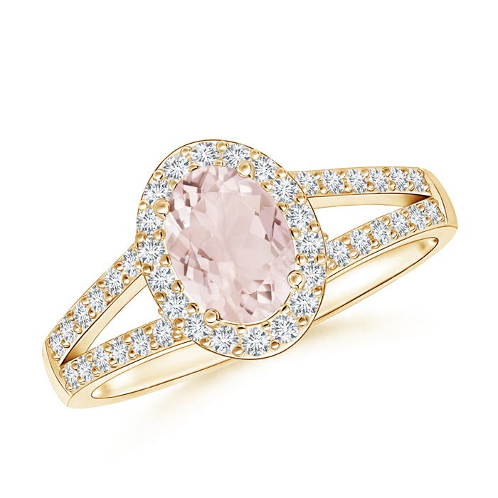 A - Morganite / 1.07 CT / 14 KT Yellow Gold