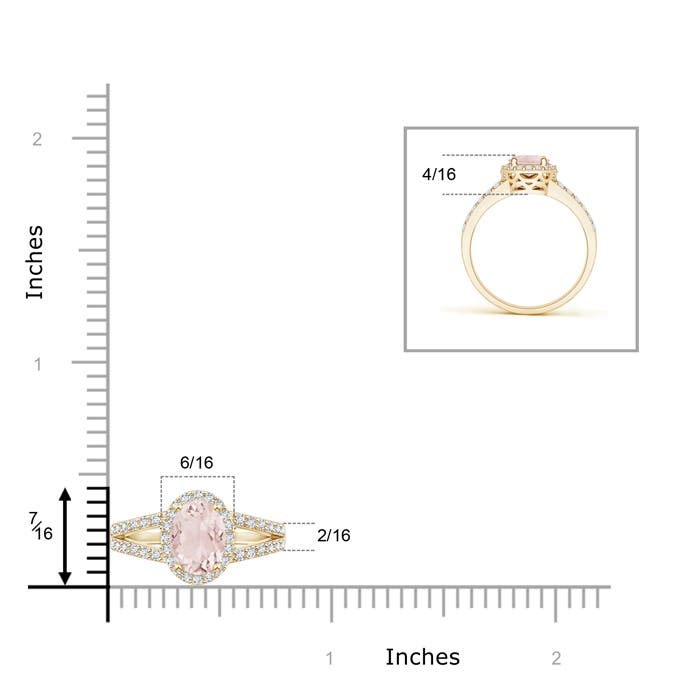 A - Morganite / 1.07 CT / 14 KT Yellow Gold