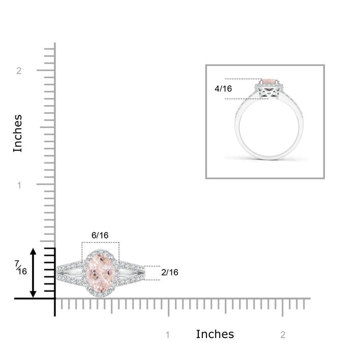 AA - Morganite / 1.07 CT / 14 KT White Gold