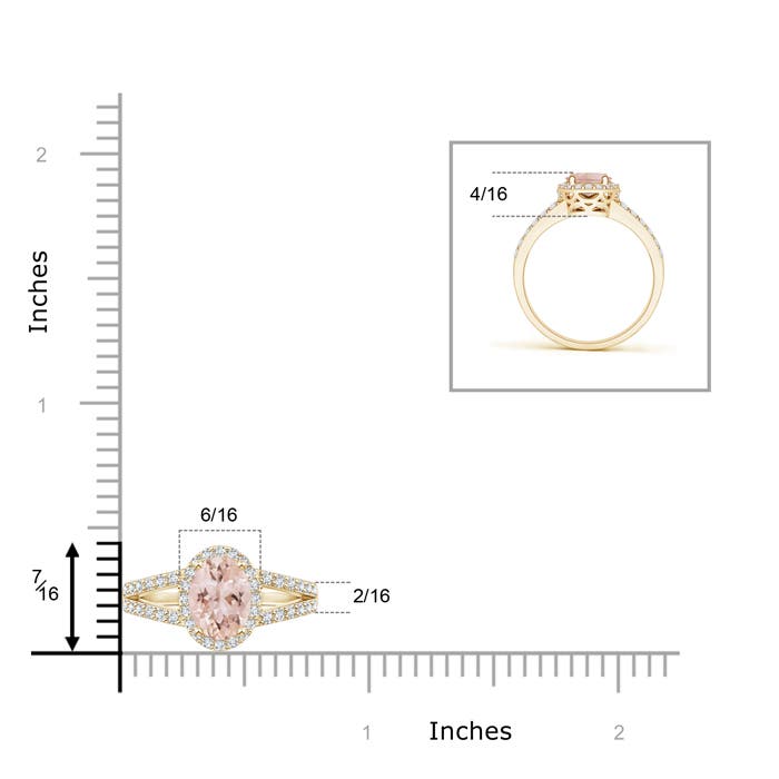 AAA - Morganite / 1.07 CT / 14 KT Yellow Gold