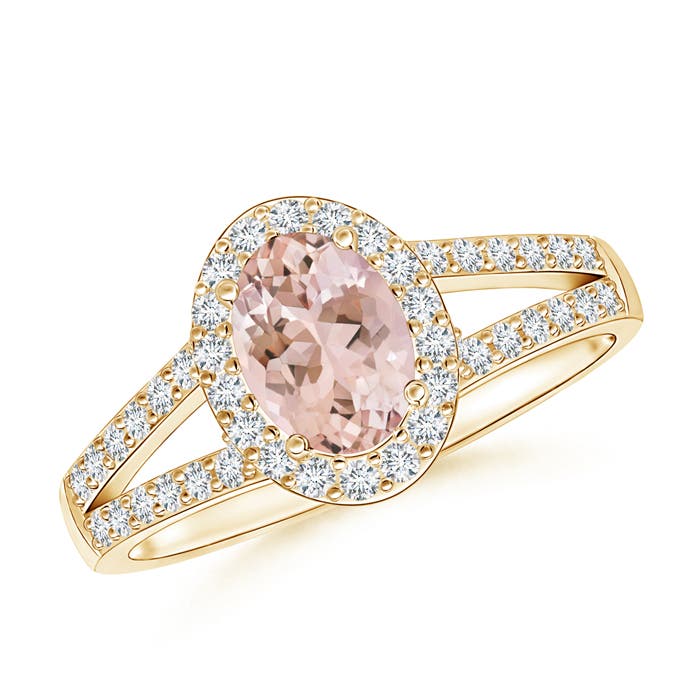 AAAA - Morganite / 1.07 CT / 14 KT Yellow Gold