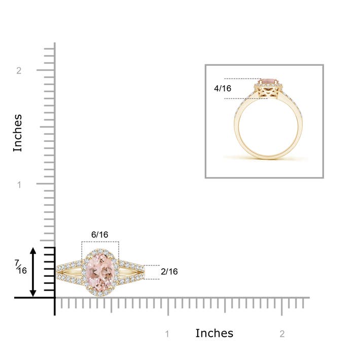 AAAA - Morganite / 1.07 CT / 14 KT Yellow Gold