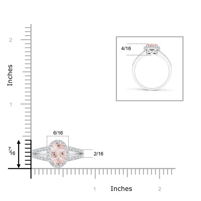 AA - Morganite / 1.52 CT / 14 KT White Gold