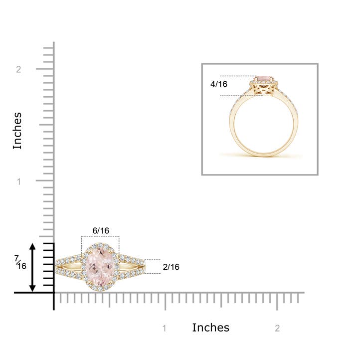 AA - Morganite / 1.52 CT / 14 KT Yellow Gold