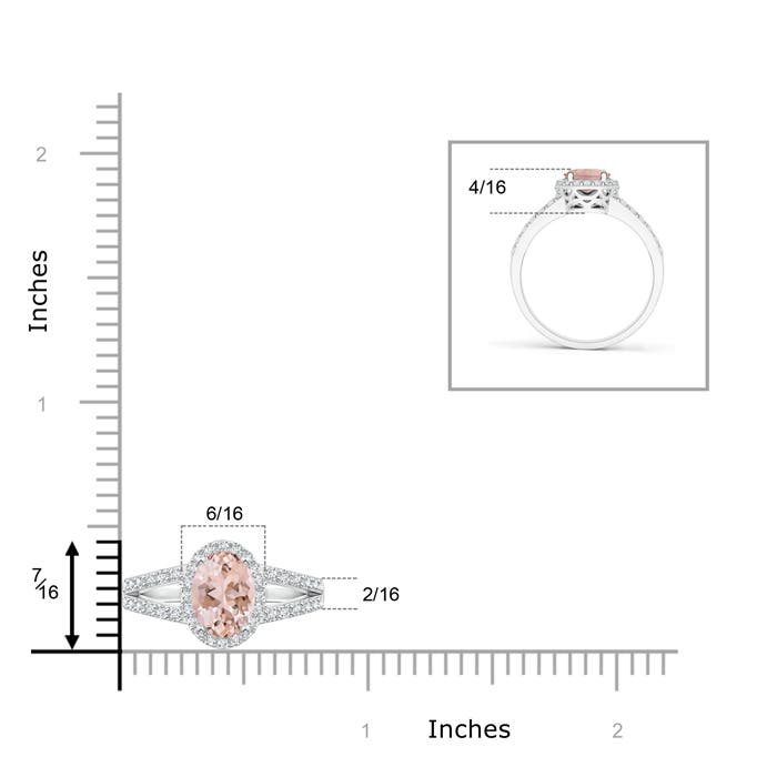 AAAA - Morganite / 1.52 CT / 14 KT White Gold