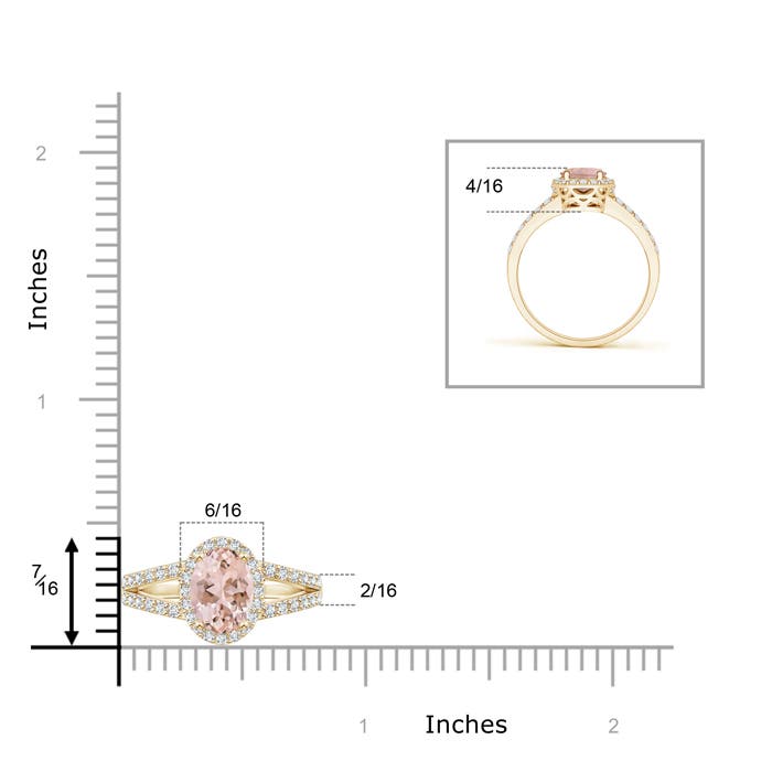 AAAA - Morganite / 1.52 CT / 14 KT Yellow Gold