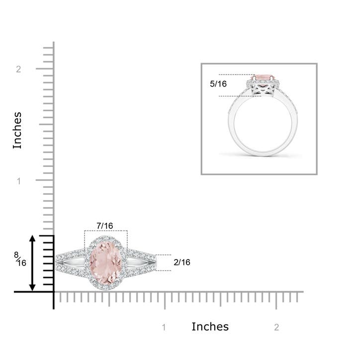 A - Morganite / 2.07 CT / 14 KT White Gold