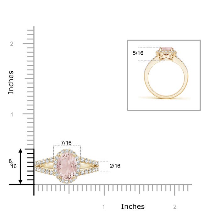 A - Morganite / 2.07 CT / 14 KT Yellow Gold