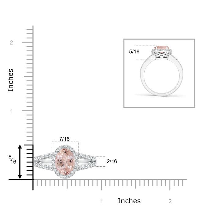 AA - Morganite / 2.07 CT / 14 KT White Gold