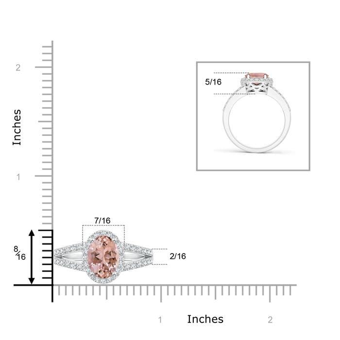 AAAA - Morganite / 2.07 CT / 14 KT White Gold